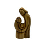 Figura sin rostro de la Sagrada Familia de madera de olivo tallada a mano en Tierra Santa